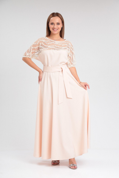 Платье T&N 7520 кремовый - фото 4