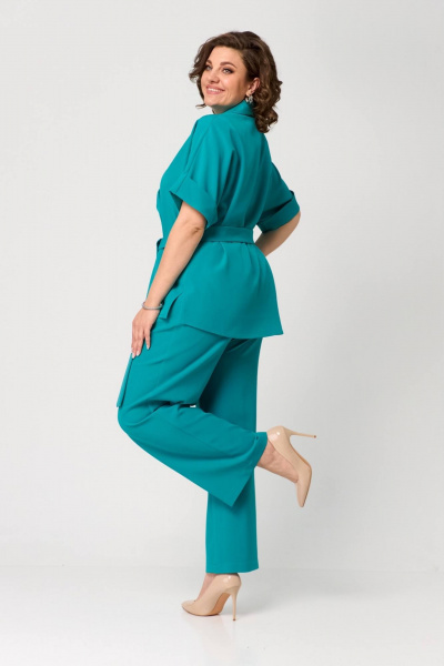 Блуза, брюки Runella 1614 бирюза - фото 4