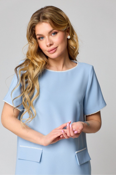 Платье Laikony L-461 голубой - фото 3