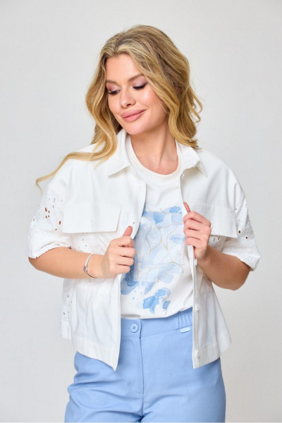 Блуза, брюки Laikony L-091 синий - фото 2