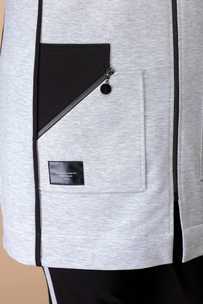 Брюки, кардиган Romanovich Style 2-2010 серый/черный - фото 3