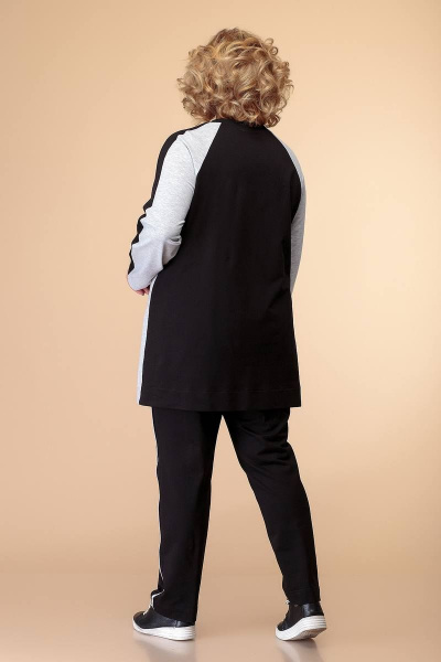 Брюки, кардиган Romanovich Style 2-2010 серый/черный - фото 2