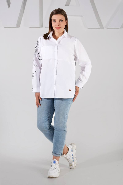 Рубашка MAX 1-015 белый - фото 5