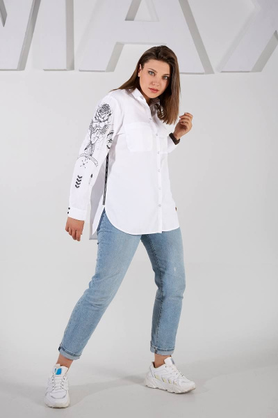Рубашка MAX 1-015 белый - фото 4