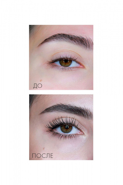 Тушь для ресниц объемная и длинная черная LUXVISAGE XXL суперобъем - эффект накладных ресниц - фото 3