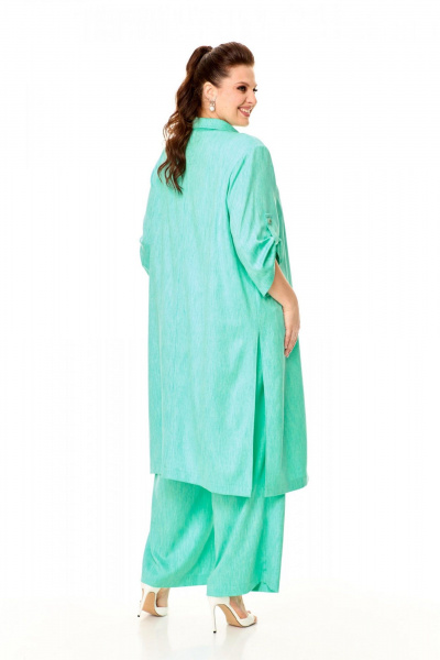 Комплект 3 предмета блуза, брюки и туника на лето в спокойных тонах Надин-Н 2145 - фото 4