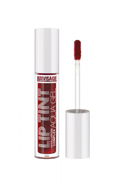 Тинт с естественным матовым финишем и стойкостью LUXVISAGE LIP_TINT_AQUA_GEL_hyaluron_complex 05 винный красный (wine red) - фото 1