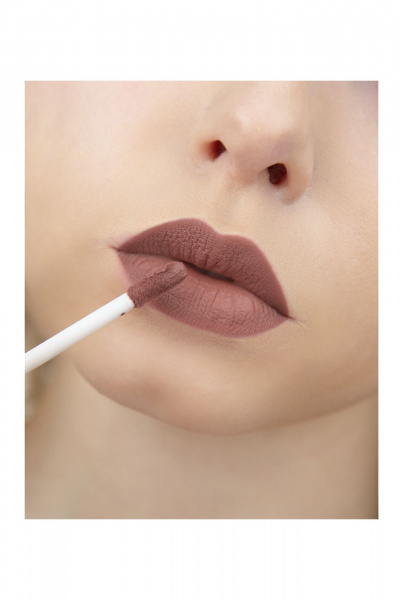 Лак для губ ultra matt с матовым пудровым финишем LUXVISAGE PIN-UP_ultra_matt 09 iced coffe - фото 2