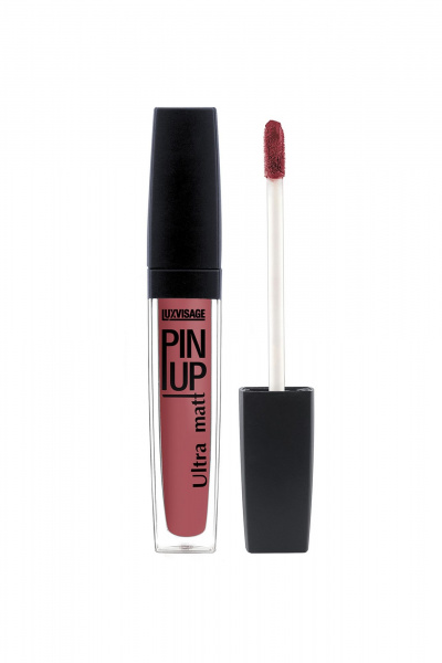 Круглогодичный матовый блеск для губ с витамином Е LUXVISAGE PIN-UP_ultra_matt 33 rosewood - фото 1
