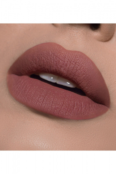 Помада коричневая ultra matte стойкая для губ LUXVISAGE PIN_UP_Ultra_matt 524 BELLA - фото 2