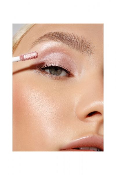 Тени для век жидкие с сатиновым финишем и сиянием LUXVISAGE SATIN_Nude_super_stay тон 203 - фото 3