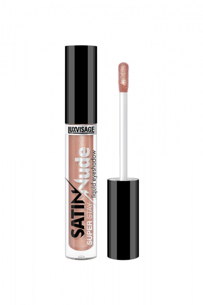 Тени для век жидкие с сатиновым финишем и сиянием LUXVISAGE SATIN_Nude_super_stay тон 204 - фото 1
