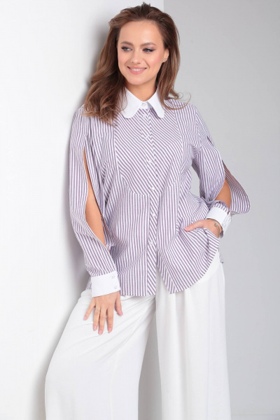 Брюки палаццо со складками и карманами Viola Style 7069 - фото 3