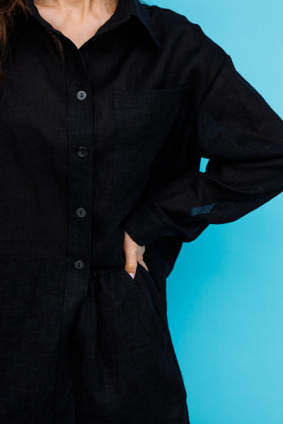 Льняной костюм: рубашка с длинным рукавом и шорты Tattica 711.1 - фото 4