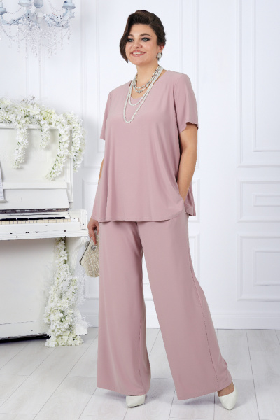 Блуза, брюки, кардиган Ninele 5994 пудра - фото 7