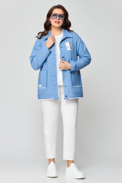 Демисезонная джинсовая куртка прямого силуэта на пуговицах Svetlana-Style 1944 - фото 3