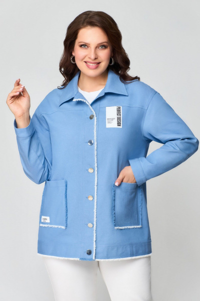 Демисезонная джинсовая куртка прямого силуэта на пуговицах Svetlana-Style 1944 - фото 1