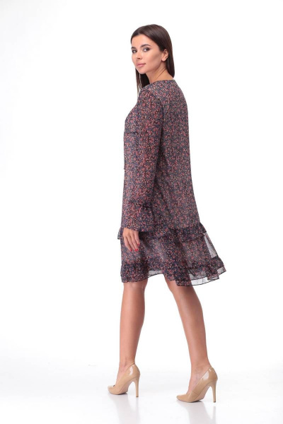 Платье из шифона с запахом и воланами по низу TawiFa 1046 - фото 6