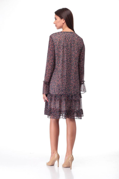 Платье из шифона с запахом и воланами по низу TawiFa 1046 - фото 5