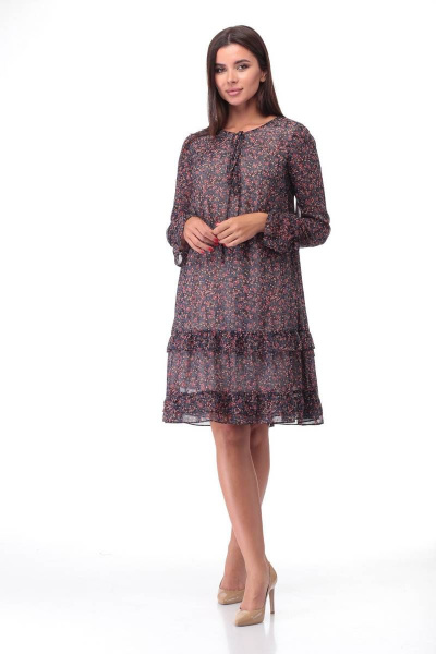 Платье из шифона с запахом и воланами по низу TawiFa 1046 - фото 3