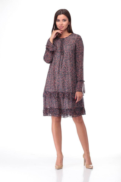 Платье из шифона с запахом и воланами по низу TawiFa 1046 - фото 2