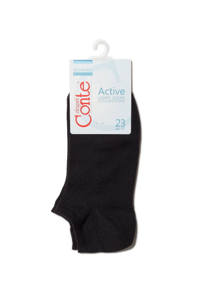 Спортивные хлопковые носки с сетчатым рисунком CONTE ACTIVE_484 черный - фото 3
