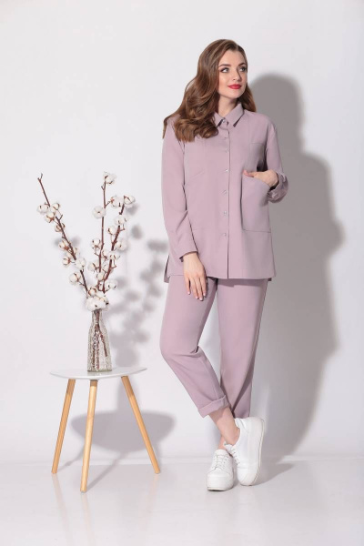 Двойка блуза и брюки из текстиля для демисезона Fortuna ШЖ 684 - фото 1