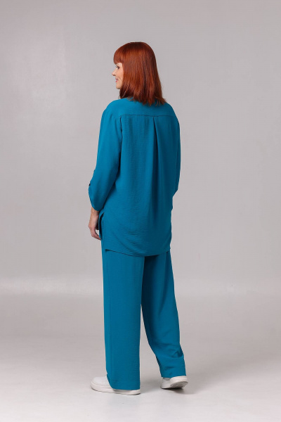 Брюки, рубашка Соджи 617 бирюзовый - фото 4
