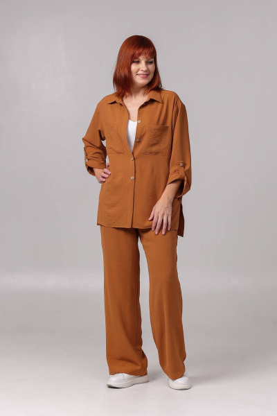 Брюки, рубашка Соджи 617 песочный - фото 2