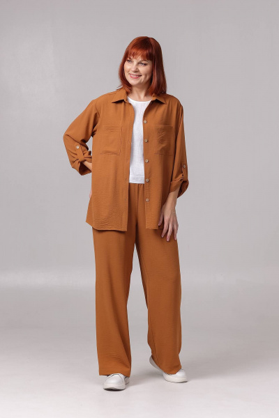 Брюки, рубашка Соджи 617 песочный - фото 1