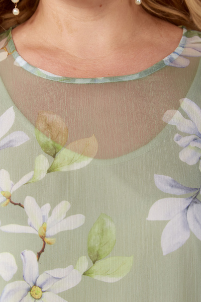 Элегантное шифоновое платье А-силуэта с поясом Algranda А3946-а-4 - фото 4