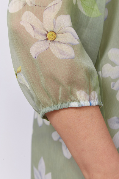 Элегантное шифоновое платье А-силуэта с поясом Algranda А3946-а-4 - фото 8