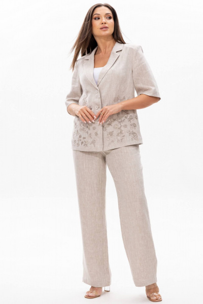 Брюки, жакет Ma Сherie 3046 натуральный - фото 6