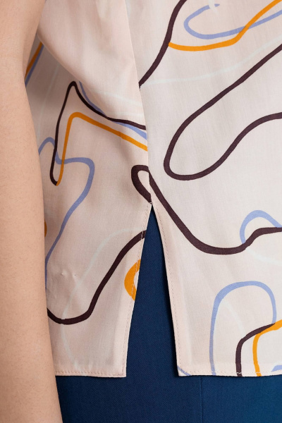 Летняя женская блуза из вискозы с вырезом V и треугольными рукавами LADO 8178-16 - фото 6