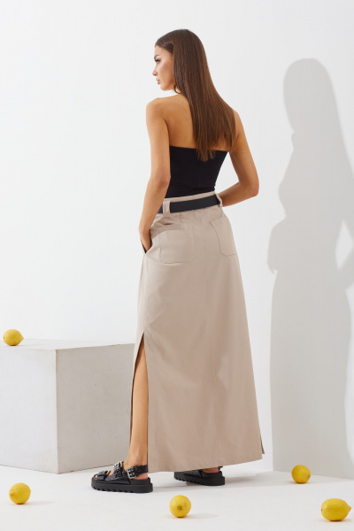 Юбка макси А-силуэта с складками и прорезными карманами N.O.W. 1430 - фото 2
