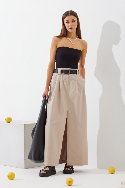 Юбка макси А-силуэта с складками и прорезными карманами N.O.W. 1430 - фото 4