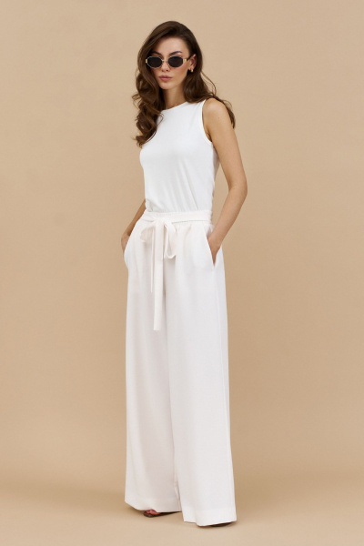 Брюки DILIA 0874 кремовый - фото 4