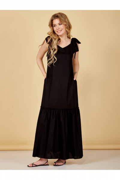 Сарафан прямого силуэта из льна с воланом по низу Медея и К 2255 - фото 2