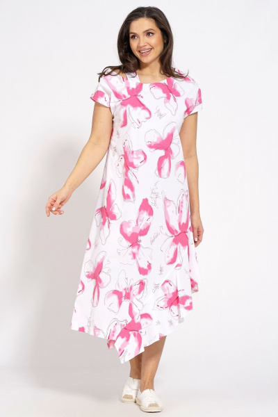 Платье на каждый день из хлопка с асимметричным вырезом Медея и К 2205 - фото 3