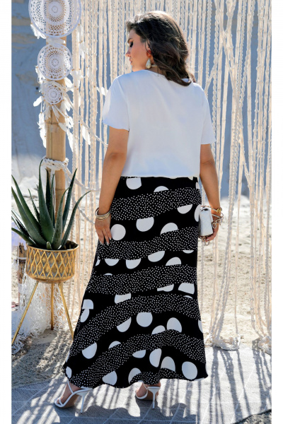 Блуза, юбка Vittoria Queen 21553 черный-белый - фото 2