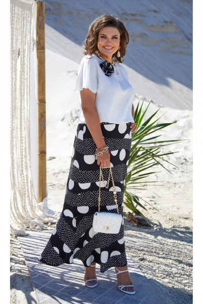 Блуза, юбка Vittoria Queen 21553 черный-белый - фото 5