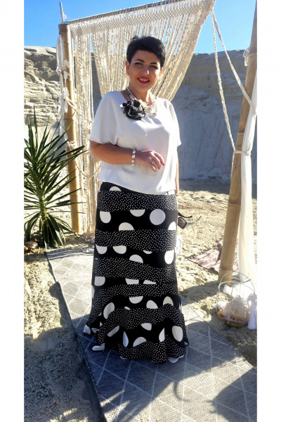 Блуза, юбка Vittoria Queen 21553 черный-белый - фото 4