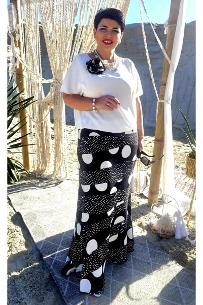 Блуза, юбка Vittoria Queen 21553 черный-белый - фото 3