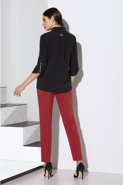 Блуза, брюки, жилет, пояс Lissana 4121 клюква - фото 5