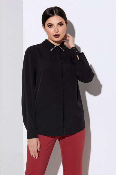 Блуза, брюки, жилет, пояс Lissana 4121 клюква - фото 4