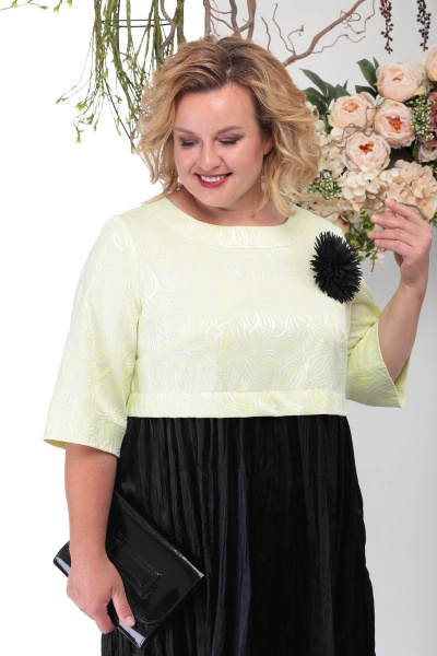 Платье Michel chic 2006 желтый+черный - фото 5