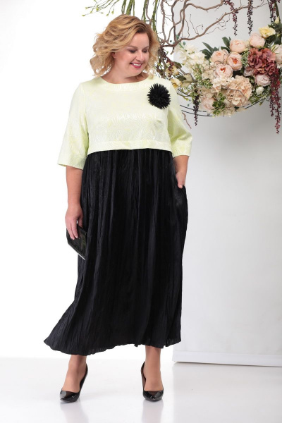 Платье Michel chic 2006 желтый+черный - фото 2