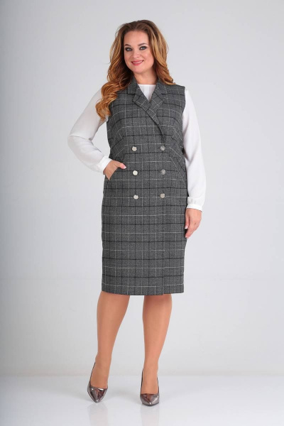 Блуза, сарафан Basagor 524 серый - фото 2