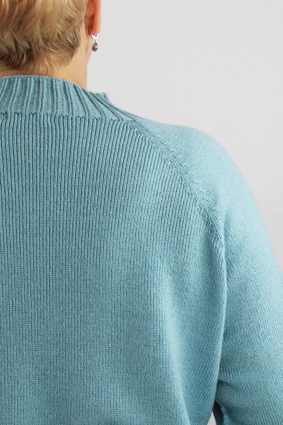 Демисезонная туника из трикотажа с разрезами сбоку Полесье С1718-23 4С8786-Д43 158,164 бледно-голубой - фото 3