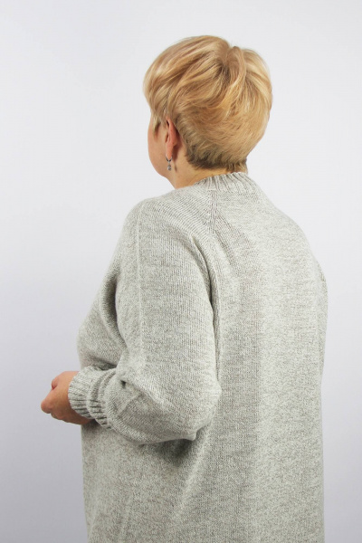 Демисезонная туника из трикотажа с разрезами по бокам Полесье С1718-23 4С8786-Д43 158,164 кофейный+суровый - фото 3